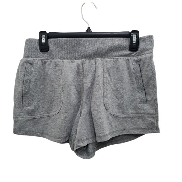 Athletic Works Women's Gray Soft Knit 3.5" Pull On Athleisure Lounge Shorts Sz L - Picture 1 of 4